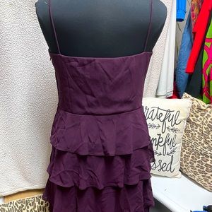 Plum spaghetti strap Semi Formal Dress